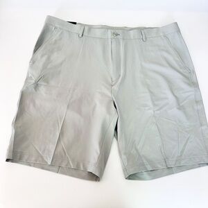 NEW Greg Norman Mist Gray Flat Front Golf Shorts Stretch Men's Size 42